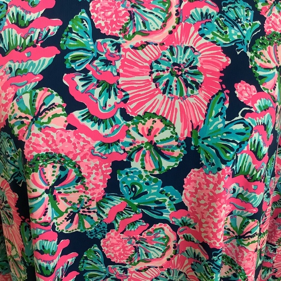 Lilly Pulitzer Solia UPF 50+ dress Oyster Bay Shroom with a view Size L NWOT - Picture 7 of 16